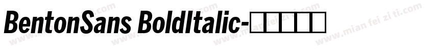 BentonSans BoldItalic字体转换